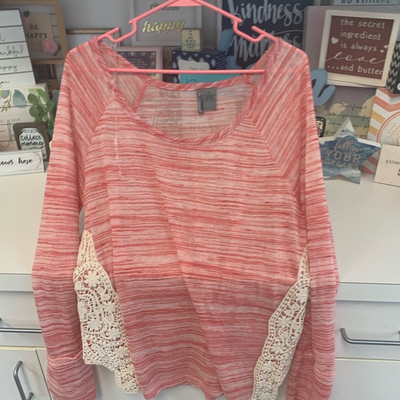 5 for $25- New Directions Pink and White Top size Large - Picture 15 of 15